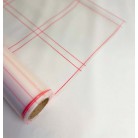 Матовая пленка с рисунком Клетка Прозрачный/Красный 60 мкм (60см х 9м) 