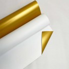 Пудровая пленка EXTRA двухсторонняя Белый/Золото (50см х 9м)