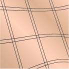 Матовая пленка с рисунком Клетка Персик/Черный 60 мкм (50см х 9м) 